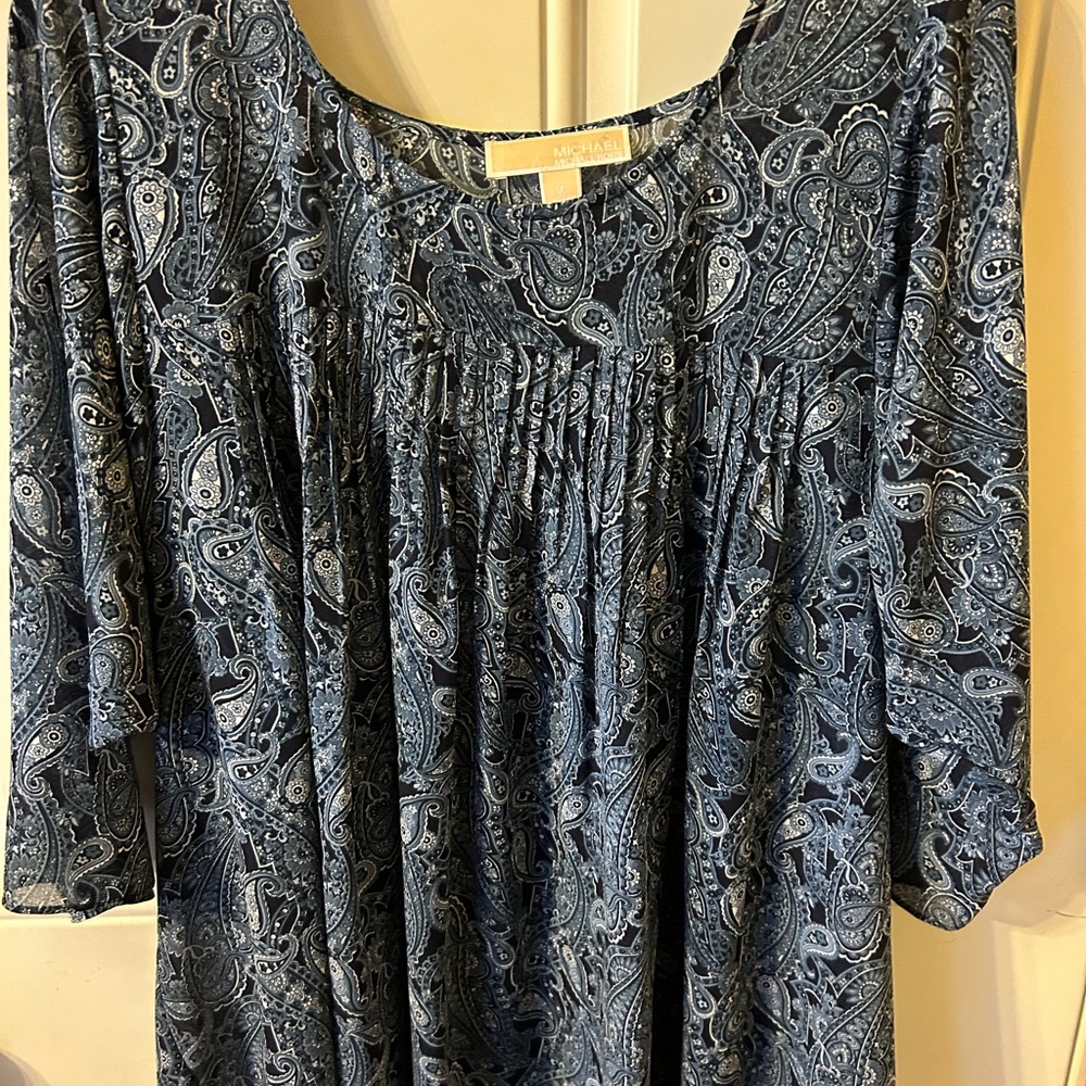 Michael Kors Navy Paisley Blouse